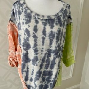 Free People Tie Dye Terry top size XS